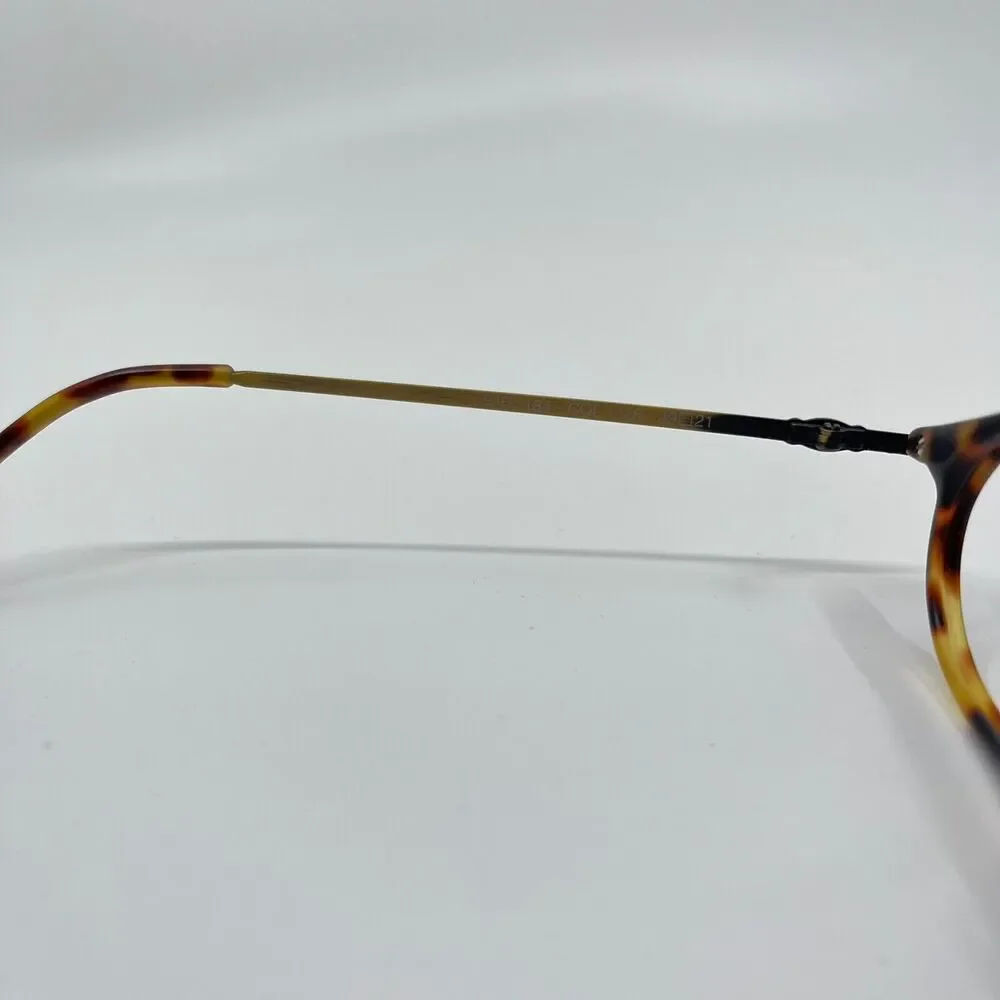 Help Eyeglasses MOD 184 Brown gold metal‎ Frame Made in Italy 49-21 H6482
